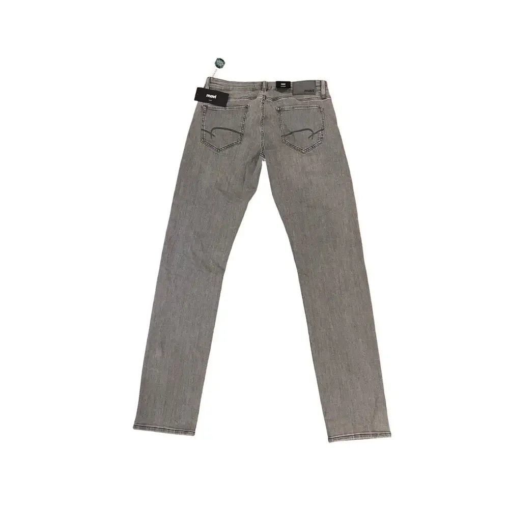 Mavi Jake Slim Leg Jeans 33x36 Light Grey Brushed Williamsburg Stretch NWT